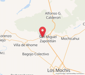 Map of Goros Pueblo, Sinaloa