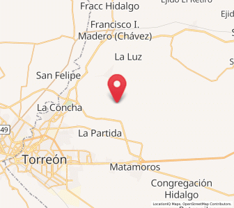 Map of Granada, Coahuila