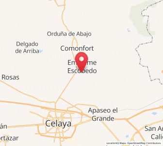 Map of Guadalupe, Guanajuato