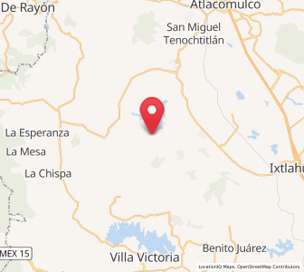 Map of Guadalupe Coté, México