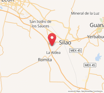 Map of Guadalupe de Ramales, Guanajuato