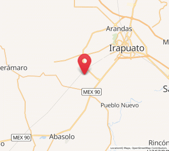 Map of Guadalupe de Rivera, Guanajuato