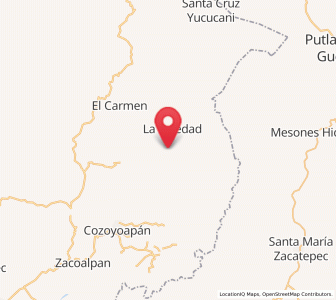 Map of Guadalupe Mano de León, Guerrero