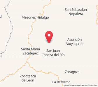 Map of Guadalupe Nuevo Centro, Oaxaca