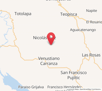 Map of Guadalupe Victoria, Chiapas