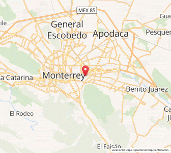 Map of Ciudad Guadalupe, Nuevo León