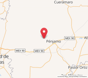 Map of Guangüitiro, Guanajuato