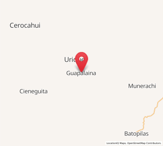 Map of Guapalaina, Chihuahua