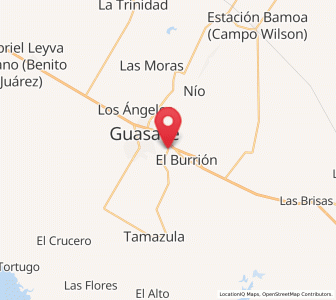 Map of Guasavito, Sinaloa