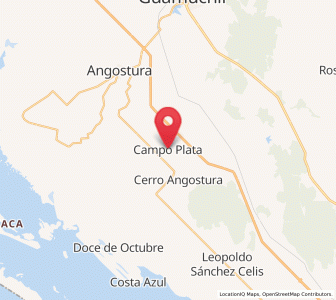 Map of Gustavo Díaz Ordaz, Sinaloa