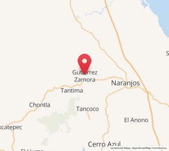 Map of Gutiérrez Zamora, Veracruz