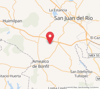 Map of Hacienda Blanca, Querétaro