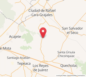 Map of Hernández, Puebla