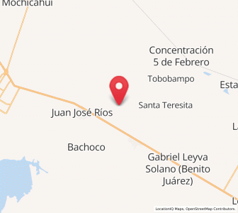 Map of Héroes Mexicanos, Sinaloa