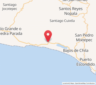 Map of Hidalgo Manialtepec, Oaxaca