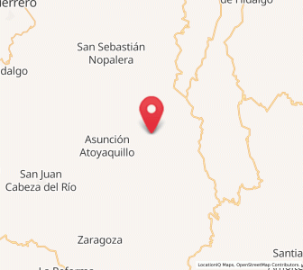 Map of Hidalgo, Oaxaca