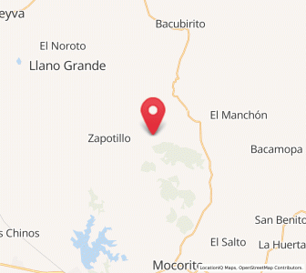 Map of Higuera de los Vega, Sinaloa