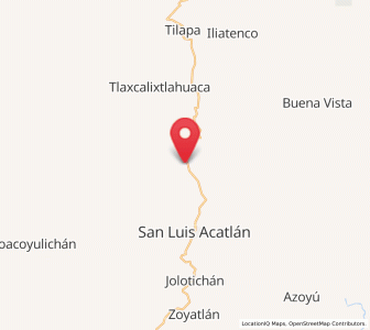 Map of Horcasitas, Guerrero