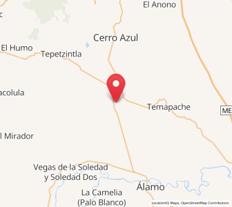 Map of Horcones, Veracruz
