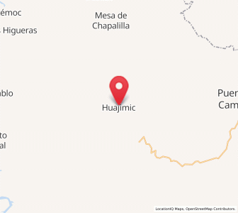 Map of Huajimic, Nayarit