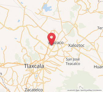 Map of Hualcaltzinco, Tlaxcala