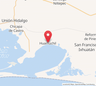 Map of Huamúchil, Oaxaca