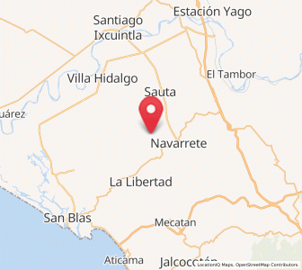 Map of Huaristemba, Nayarit