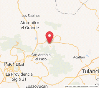 Map of Huasca de Ocampo, Hidalgo