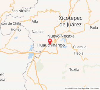 Map of Huauchinango, Puebla