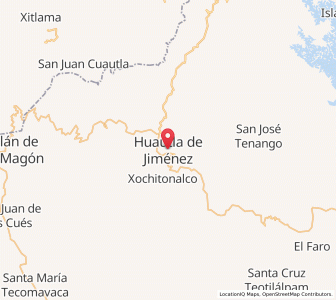 Map of Huautla de Jiménez, Puebla