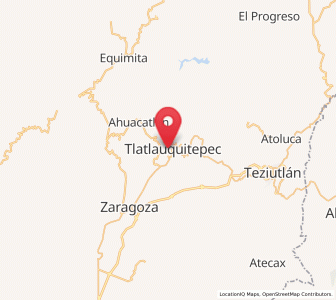 Map of Huaxtla, Puebla