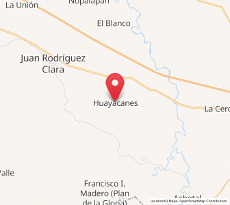 Map of Huayacanes, Veracruz