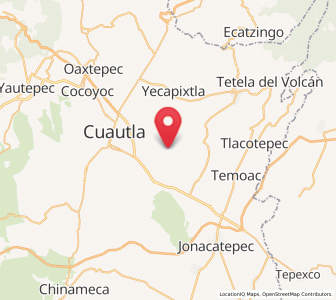 Map of Huexca, Morelos