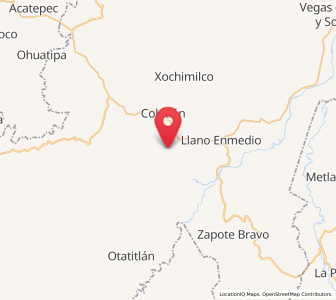 Map of Huexotitla, Veracruz