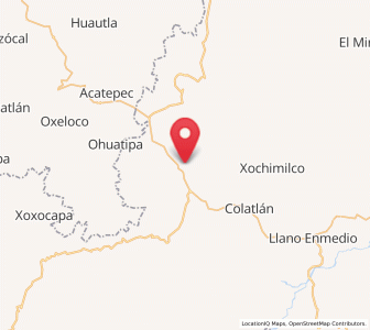 Map of Hueycuatitla, Veracruz