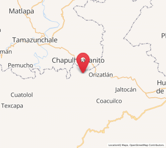 Map of Huitzitzilingo, Hidalgo