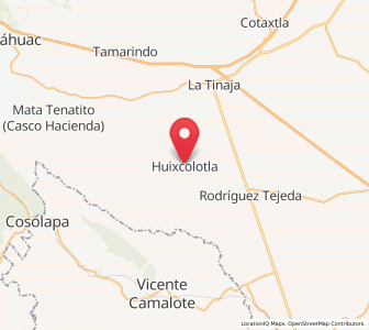 Map of Huixcolotla, Veracruz