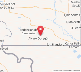 Map of Ignacio Allende, Tabasco