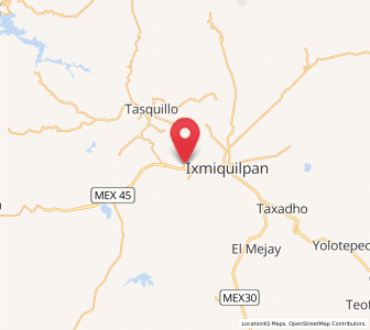 Map of Ignacio López Rayón, Hidalgo