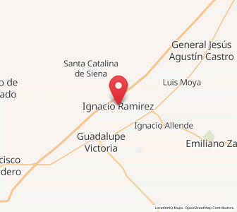 Map of Ignacio Ramírez, Durango