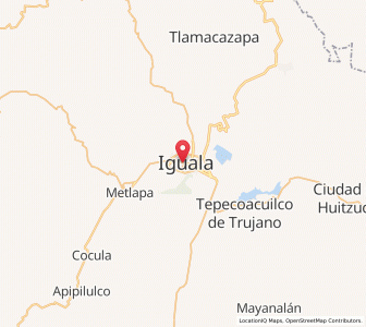 Map of Iguala de la Independencia, Guerrero