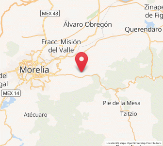 Map of Irapeo, Michoacán