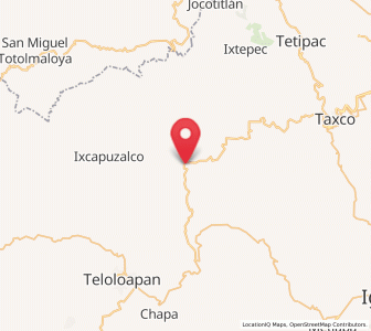 Map of Ixcateopan de Cuauhtémoc, Guerrero