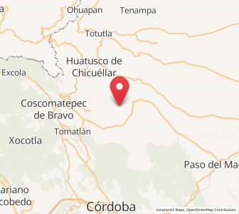 Map of Ixcatla, Veracruz