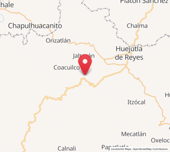 Map of Ixcatlán, Hidalgo