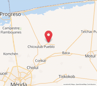 Map of Ixil, Yucatán