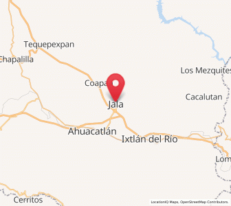 Map of Jala, Nayarit