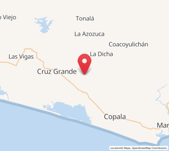 Map of Jalapa, Guerrero