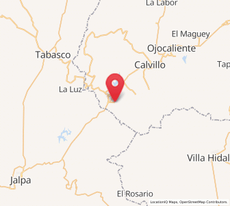 Map of Jaltiche de Arriba, Aguascalientes