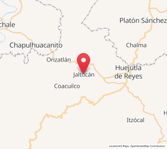 Map of Jaltocan, Hidalgo